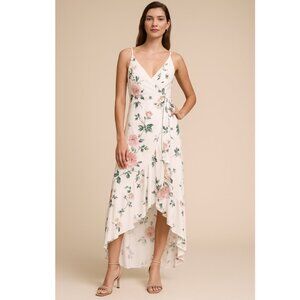 Yumi Kim Crossroads Floral Maxi Dress High Low Hem Women’s Size Small Flawed